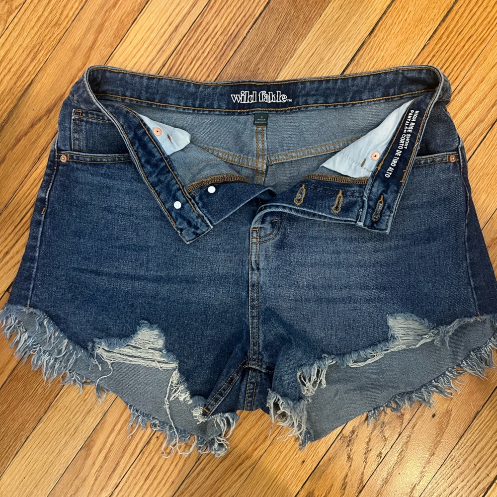 Ripped Jean Shorts